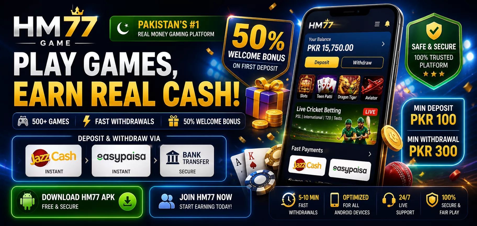 HM77 Cricket Betting Pakistan HM77 Cricket Betting PSL Pakistan Live Odds JazzCash